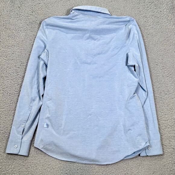 Lululemon Commission Long-Sleeve Slim Shirt Pocket Mens XS Blue Button Up Career - Picture 3 of 10